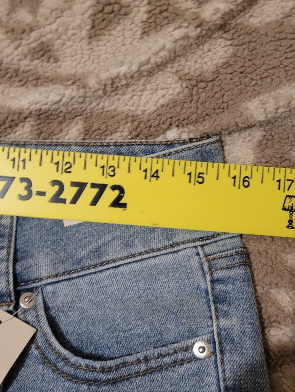 No Boundaries Light Blue Boot Cut Mid Rise Jeans. Front Pintuck Seam - Picture 6 of 8